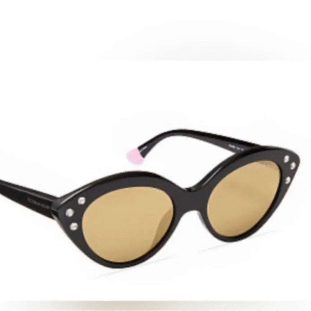 NWT! LTD EDITION VS Rhinestone Cat-Eye Sunnies Blk/Gold Ltd Edition!